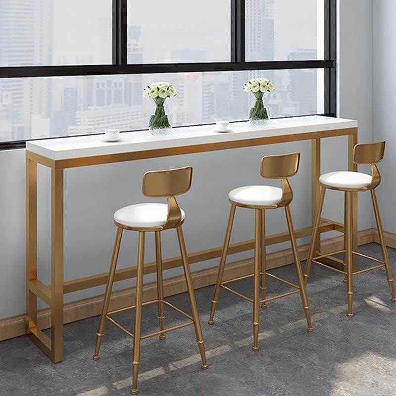 Glam 1/4/6 Pieces Counter Height Set Wood and Metal Rectangle Pub Dining Set