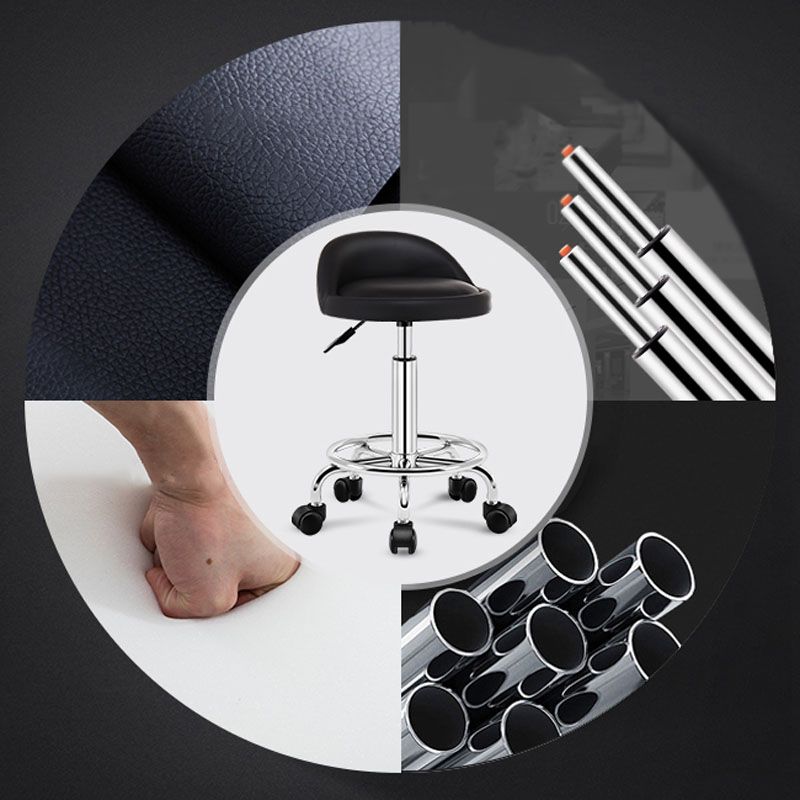 Modern Rotatable Liftable Counter Stool Steel Barber Shop Bar Stool with Cushion
