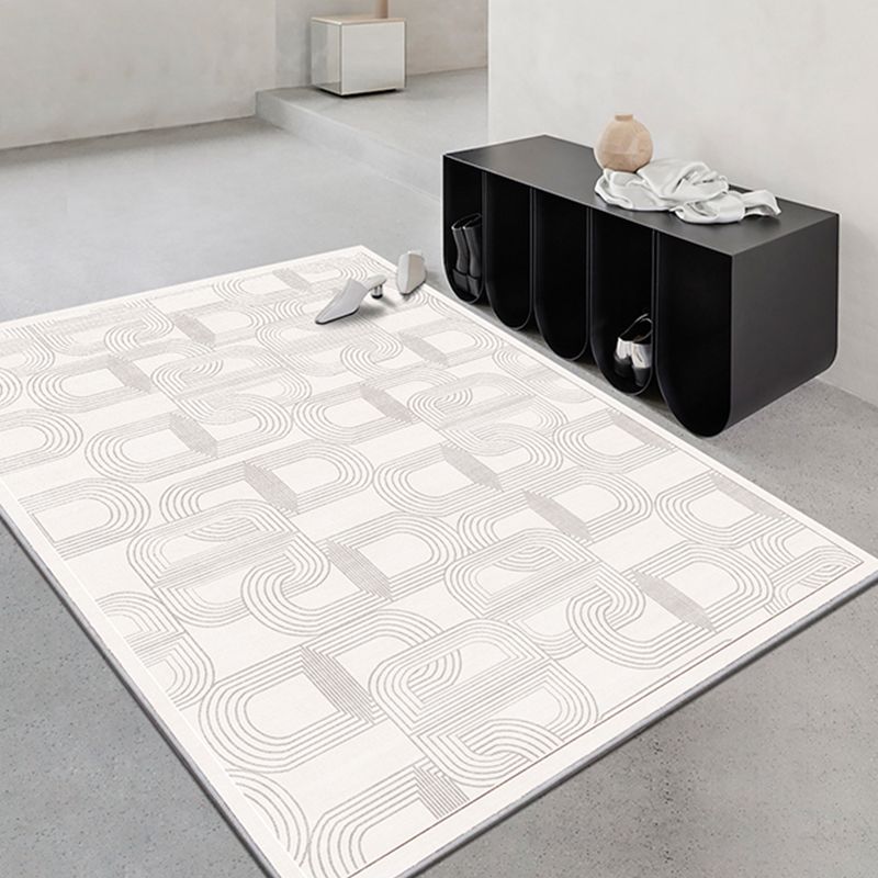 Alfombra casual blanca mezcla hebilla de hebilla alfombra interior mancha alfombra para sala de estar