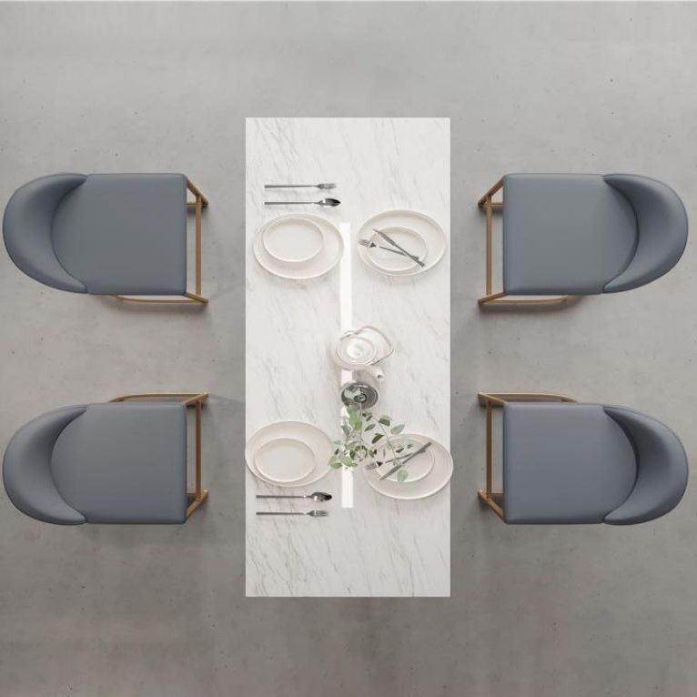 Glam Bucket Dining Stools Low Back Bar Stools with Gold Metal Base