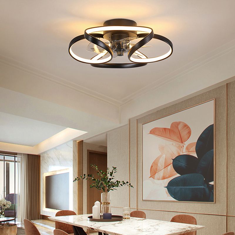 Ventola a led lineare contemporanea luce semplice lampadina a filo per soggiorno