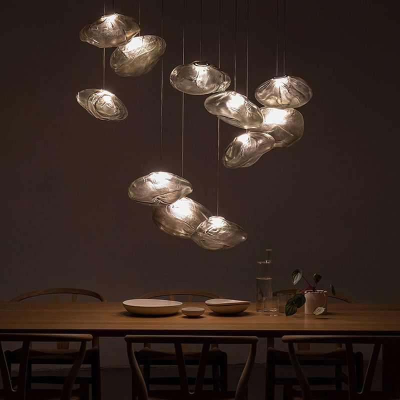 Style moderne suspendu éclairage de pendentif en verre créatif pour le salon