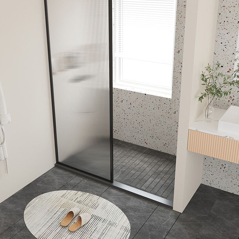 Half Partition Fixed Panel Black Full Frame Waterproof Shower Screen