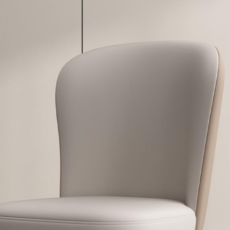 Contemporary Metal Dining Chair Parsons Furniture in Matte Finish for Home