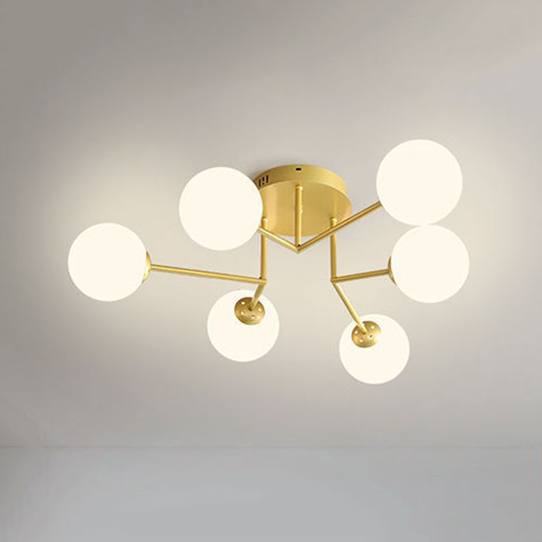 Sputnik Semi Flush Plafond Licht Moderne Glas Woonkamer Semi Flush Mount