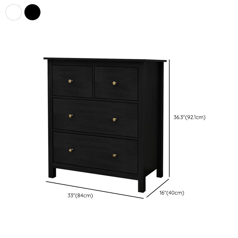 Wooden Storage Chest Dresser Classic Glam Chest with Drawers