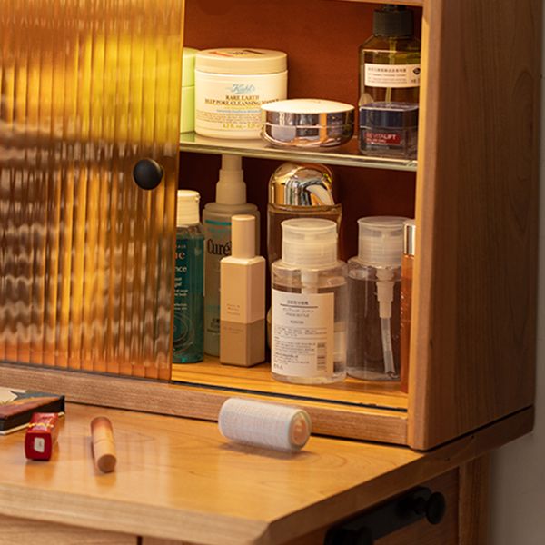 Standing Drawers Included Bedroom Vanity Table with Makeup Table and Stool