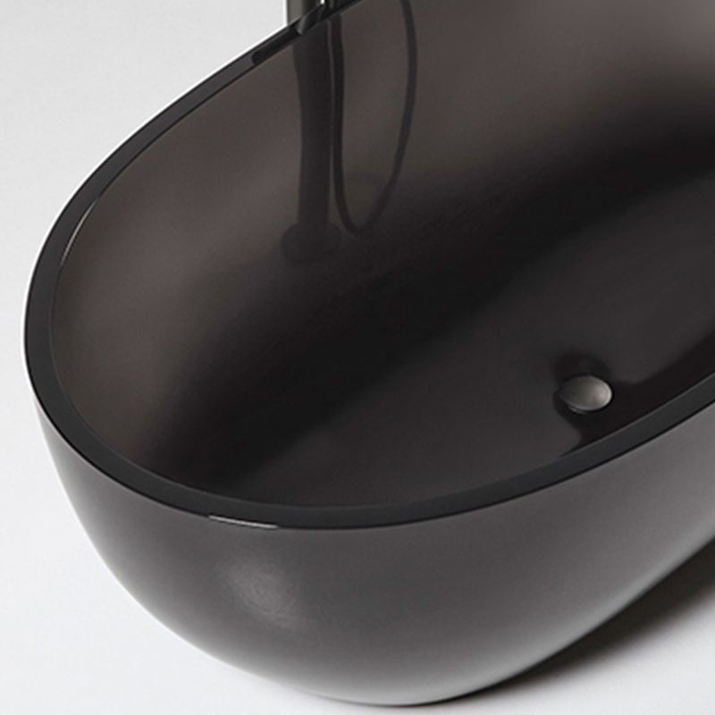 Bathroom Acrylic Oval Tub Soaking Freestanding Bathtub , 22.05" Tall