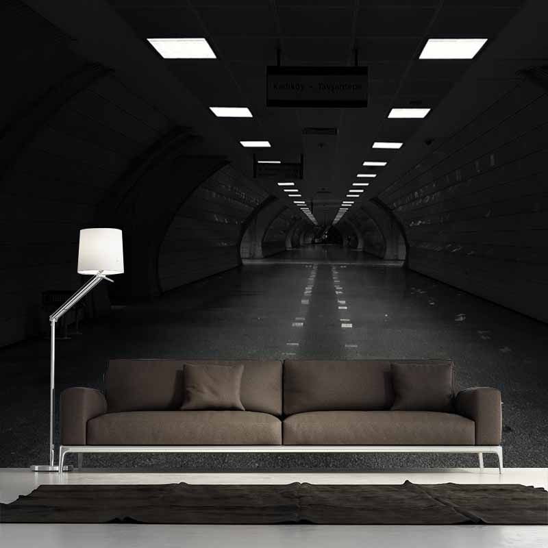 Customized Road Wall Mural Environment Friendly Wallpaper for Garage Decoration