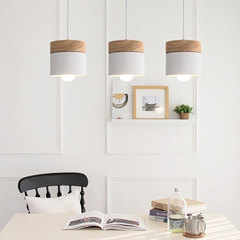 Accesorio de iluminación de cilindro de 1 luces kit de luz colgante nórdico moderno para pasillo