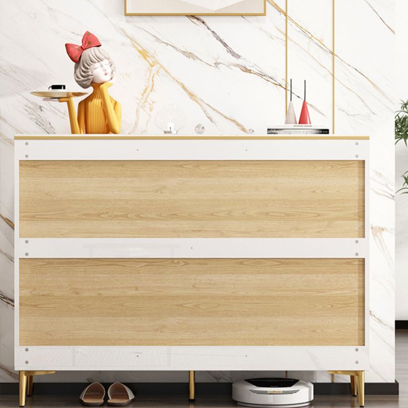 Glam Chest Bedroom Stone 16" Wide Storage Chest in White with Drawers