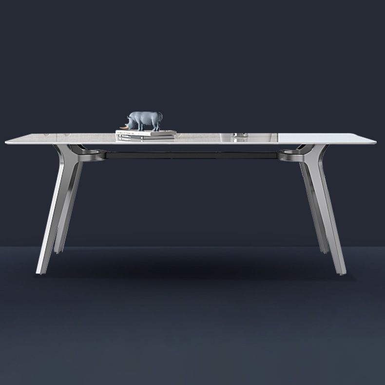 Luxury Sintered Stone Top Table Rectangle Table with 4 Legs for Restaurant