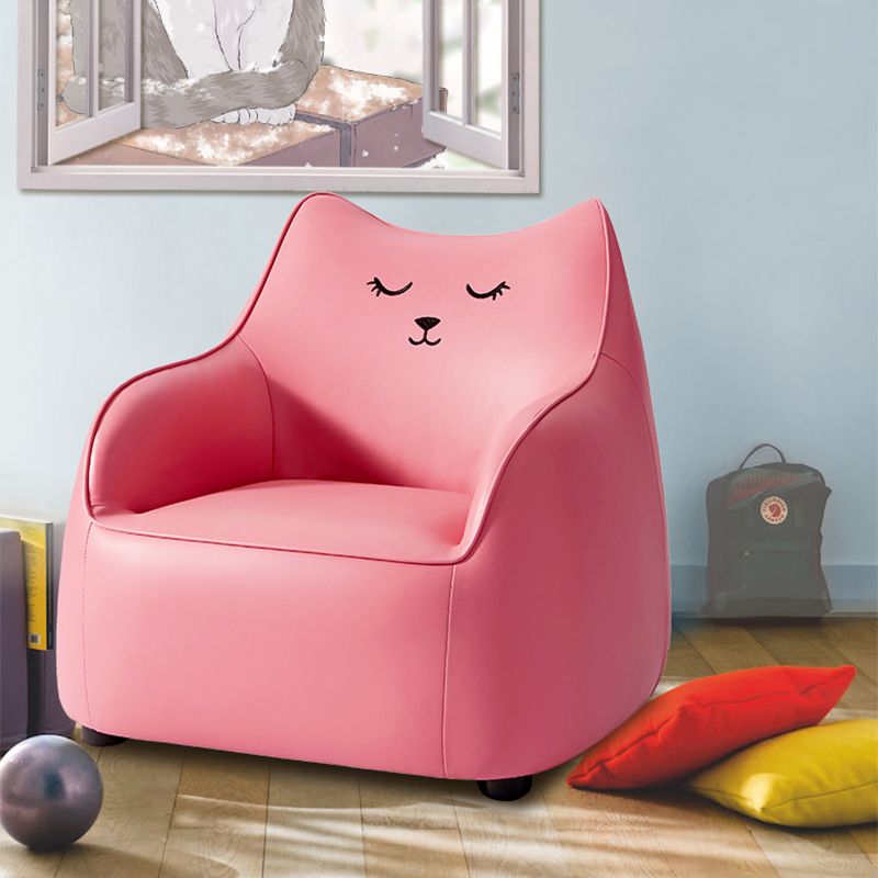 PU Chair Arms Included Basic Four Legs Chair for Living Room