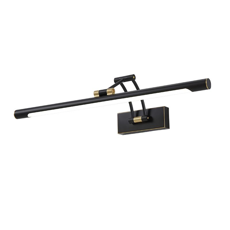 Lineaire spiegelkast Wall ijdelheid Licht metaal LED Hedendaagse SCONCE LICT -armatuur in zwart