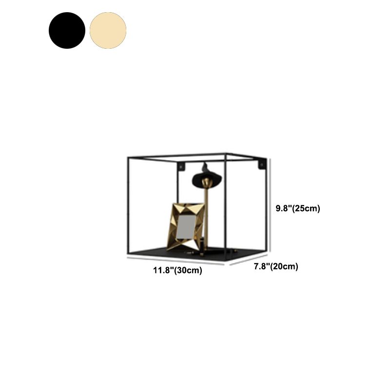 Glam Open Shelf Bookcase Floating Metal Book Shelf for Living Room