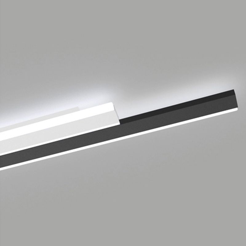 Modernism White/Black 2-Light Wall Mounted Sconce Linear LED Wall Light