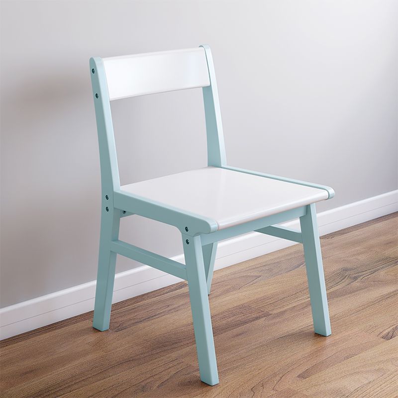 Silla de comedor sin brazos de Rubberwood, silla lateral de comedor tapizada con espalda abierta