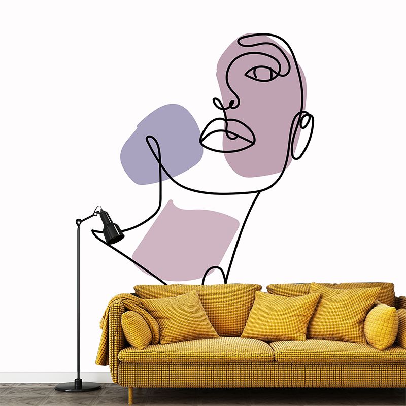 Art Pattern Mildew Horizontalt Illustration Wall Mural for Living Room