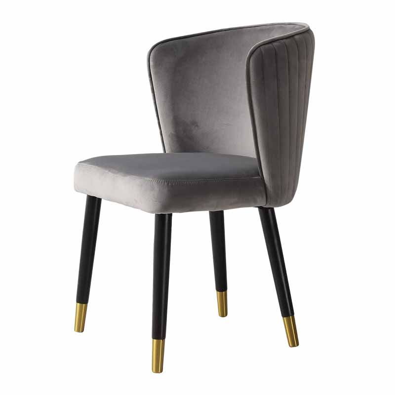 Silla lateral escandinava interior Silla tapizada de madera del comedor del Wingback