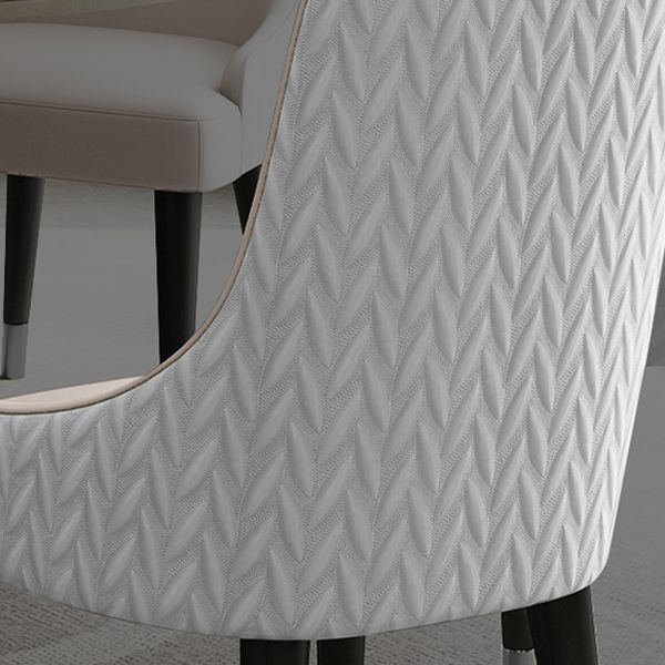 Contemporary Style Chairs Arm Dining Chairs with Wood Legs for Kitchen