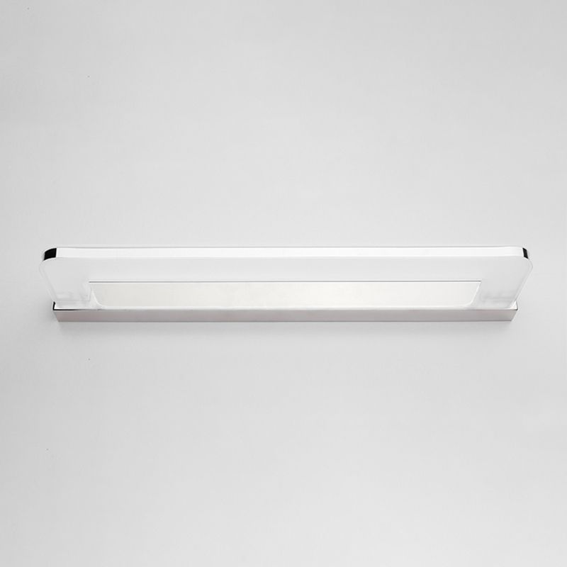 Contemporary White Single Bathroom Vanity Light LED Bath Bar