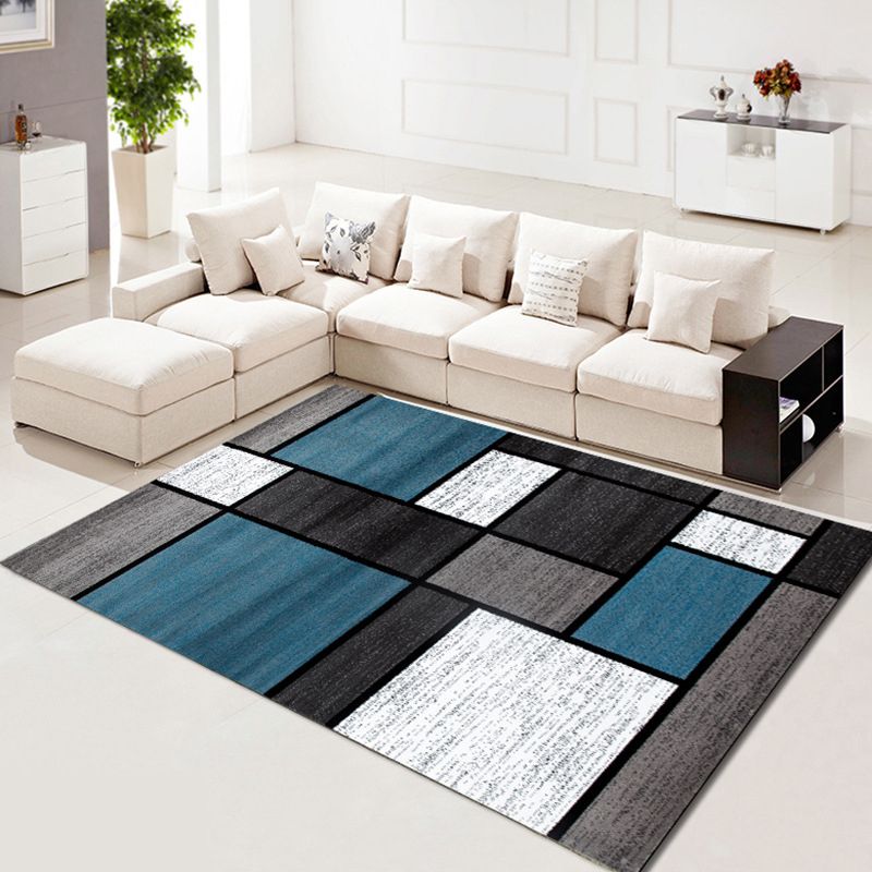 Green Line Carpet Polyester Modern Carpet Stain Resistant Carpet for Living Room