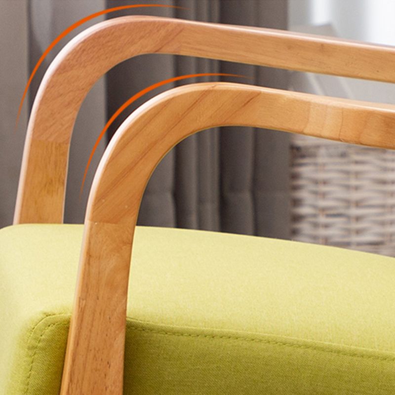 Scandinavian Basic Four Leg Armchair Solid Wood Living Room Armchair