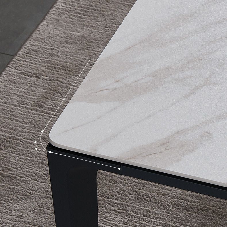 Minimalist 1/4/5 Pieces Sintered Stone Dining Table Set Rectangle Dining Room Set