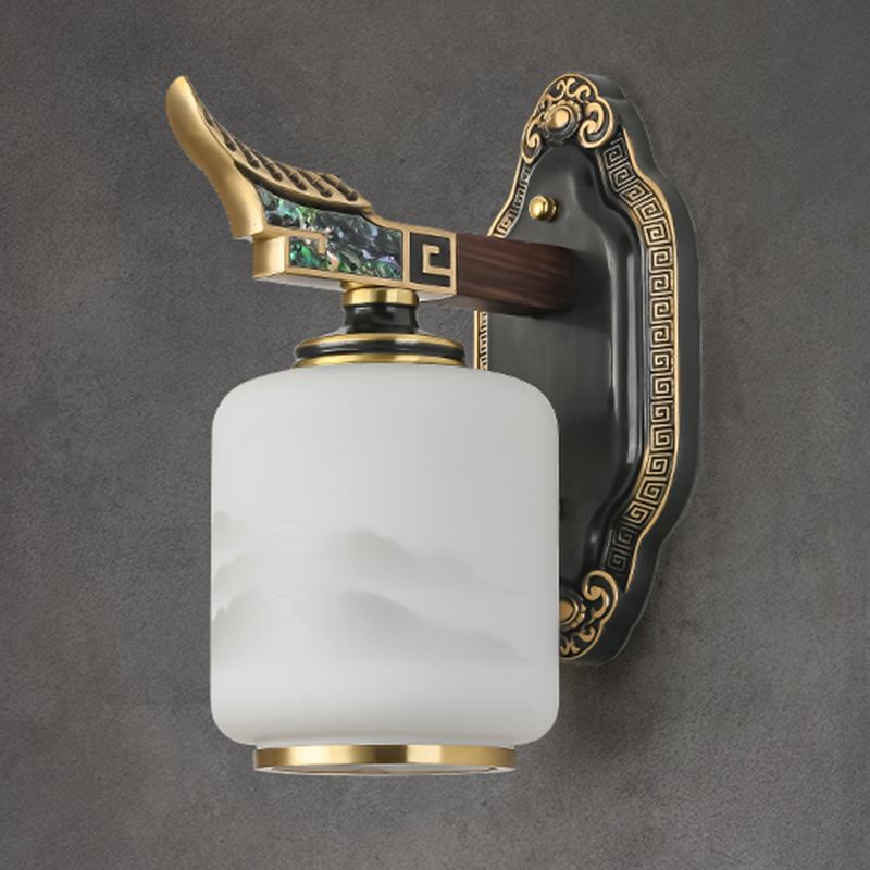 Glass Shade Wall Mounted Light Fixture Modernism Wall Mounted Sconce