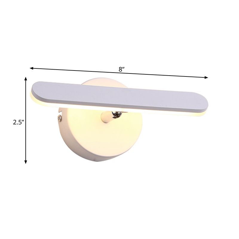 LED regolabile LED Lineare Sconcetto Stile Stile Stile Metal Wall All in bianco per il comodino