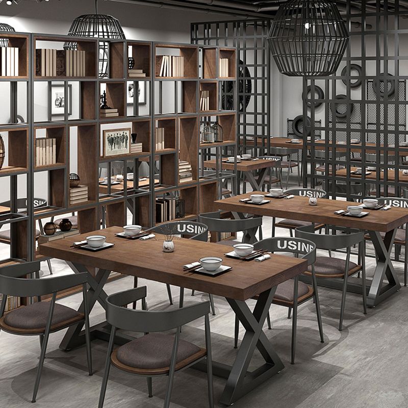 Modern Rectangle Dining Table Set 1/2/5 Pcs Solid Wood Dining Table and Chairs