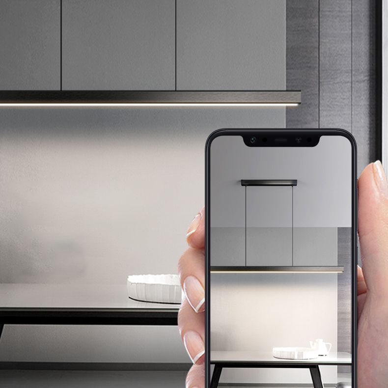 Linear Pendant Lighting Contemporary Metal 1 Light Pendant Light for Kitchen Island