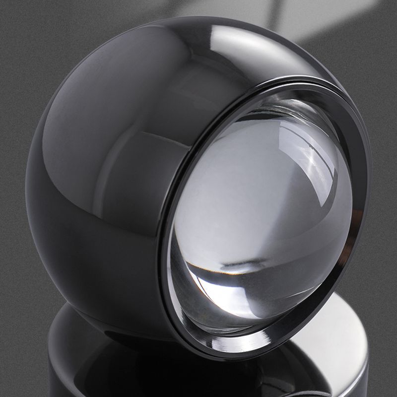 Iron and Glass Wall Light in Chrome Modernism Globe LED Wall Sconce