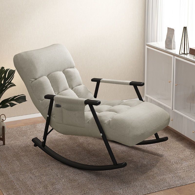 Contemporary Style Sofa Rocking Chair Single Indoor Rocking Chair with Cushion