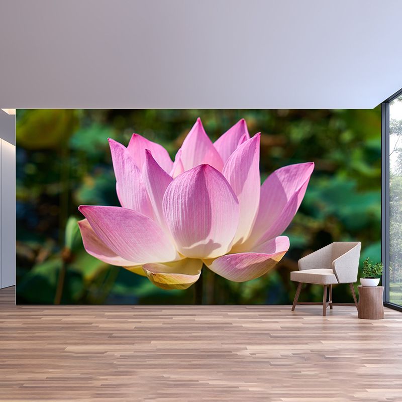 Lotus Flower Murals for Living Room Personalized Wall Decor, Moisture Resistant