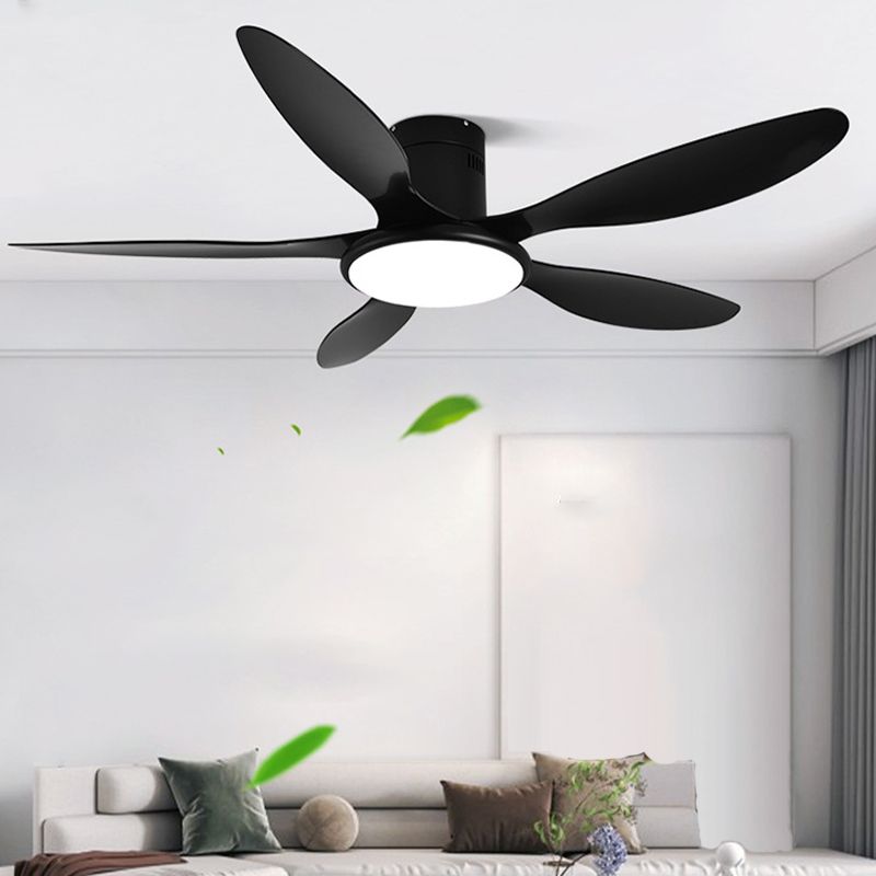 Nordic Style Ceiling Fan Lamp LED Circle Shape Ceiling Fan Light for Living Room
