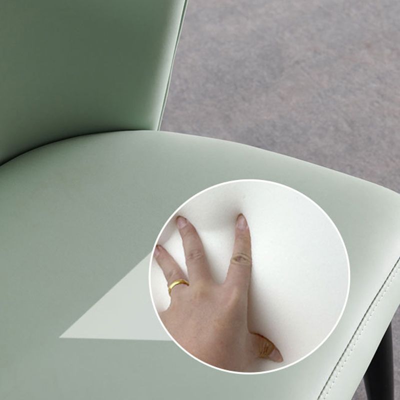 Glam Style Armless Side Chairs Wooden Chair with Wood Legs for Kitchen