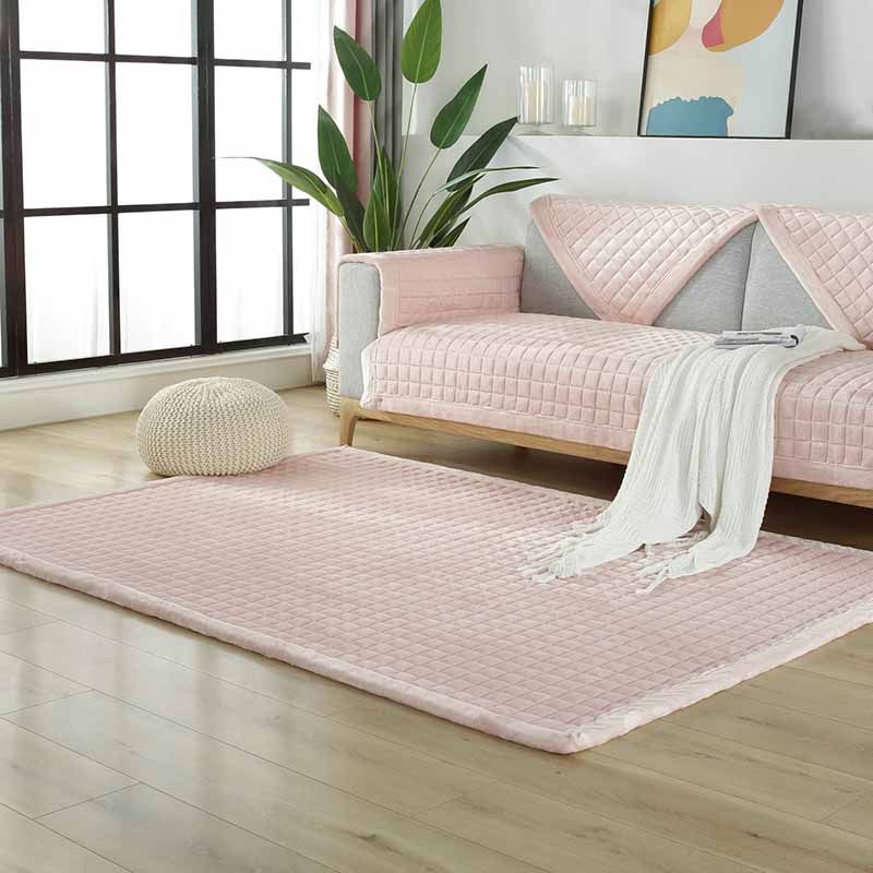 Tapis de chambre à coucher rose Couleur de couleur Polyester Rapier