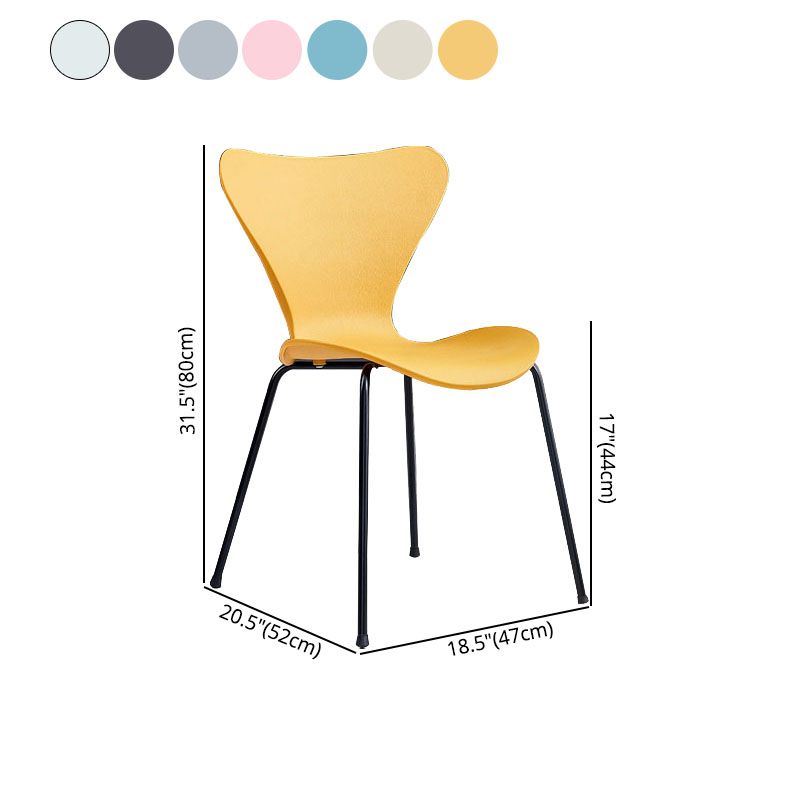 Sedie da pranzo e accento contemporanee sedia a retro solido interno per patio
