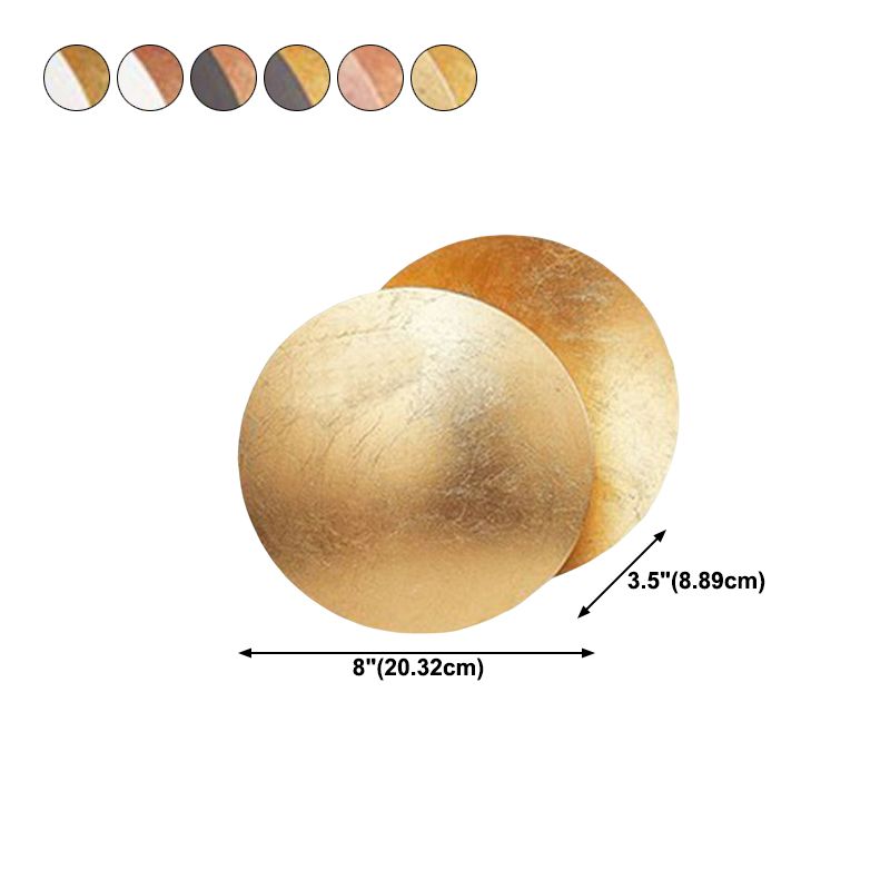 Light Luxury Metal Wall Light Circle Shape LED Rotatable Wall Lamp for Bedroom