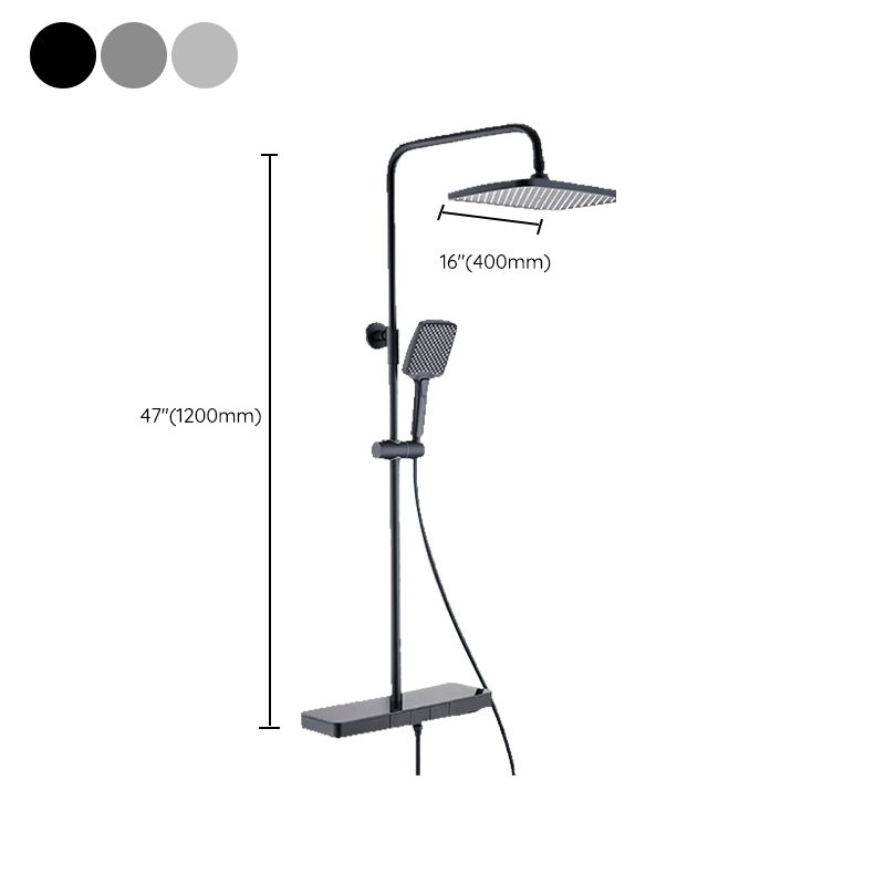 Wall Mounted Swivel Shower Trim Brass 2 Shower Heads Shower Set