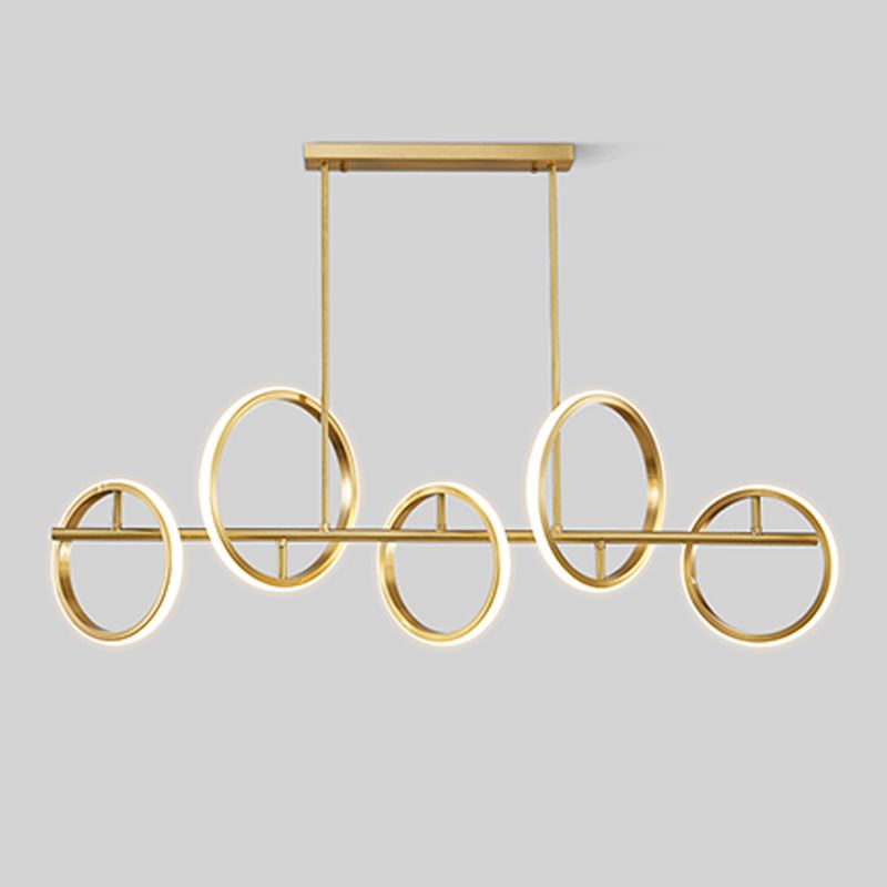 Circle Chandelier Light Fixtures Contemporary Metal Pendant Lights for Kitchen Island