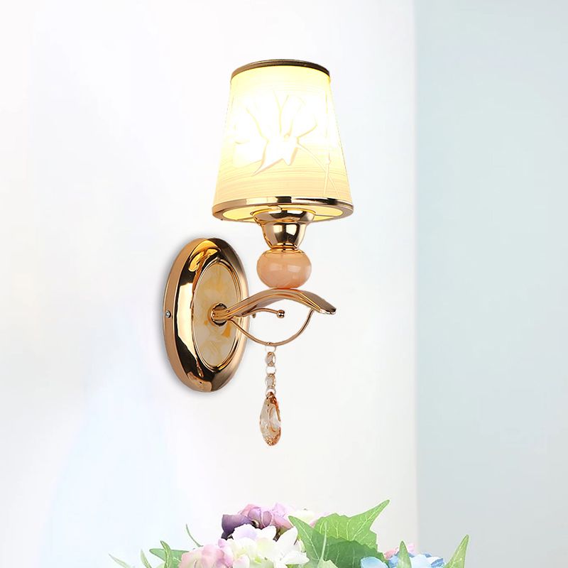 Verre en verre ambre, mur de mur conger