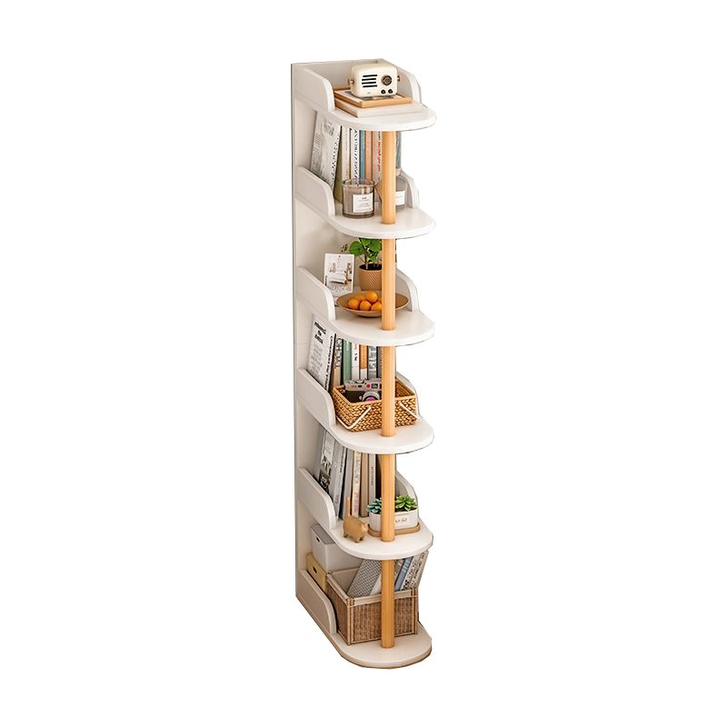 Engineered Wood Bookcase Standard Contemporary Bookshelf with Shelves