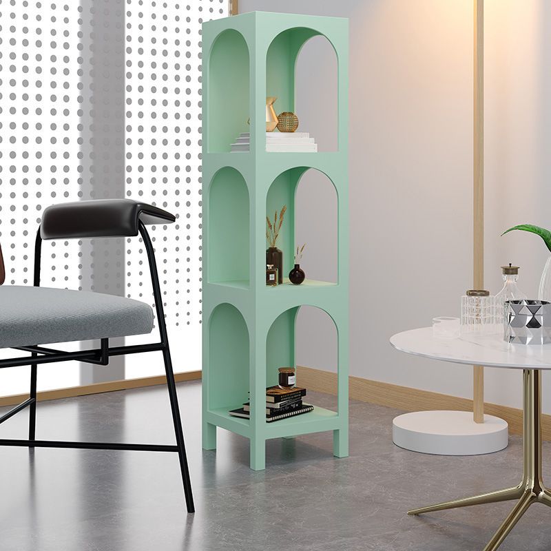 13.78" W Scandinavian Antique Finish Shelf Bookcase Metal Book Shelf with Shelves