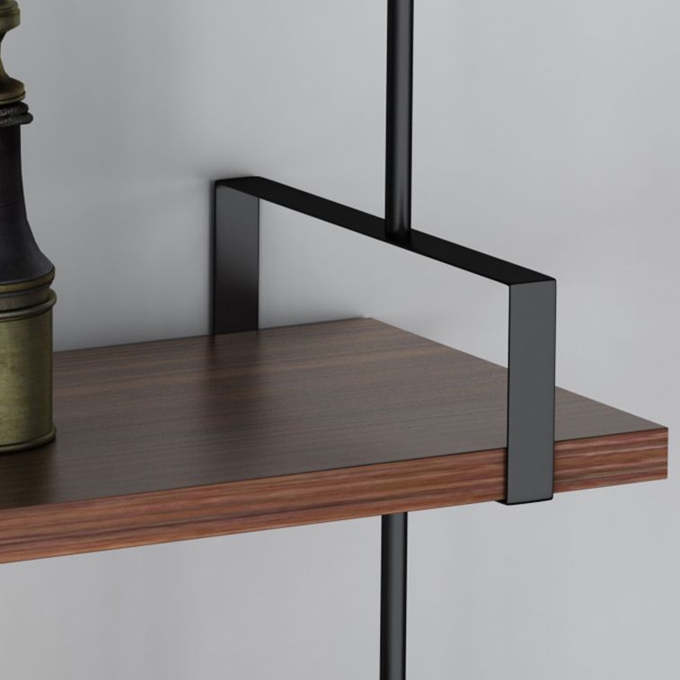 Wooden Wall Mounted Bookshelf Industrial Floating Storage Bookcase