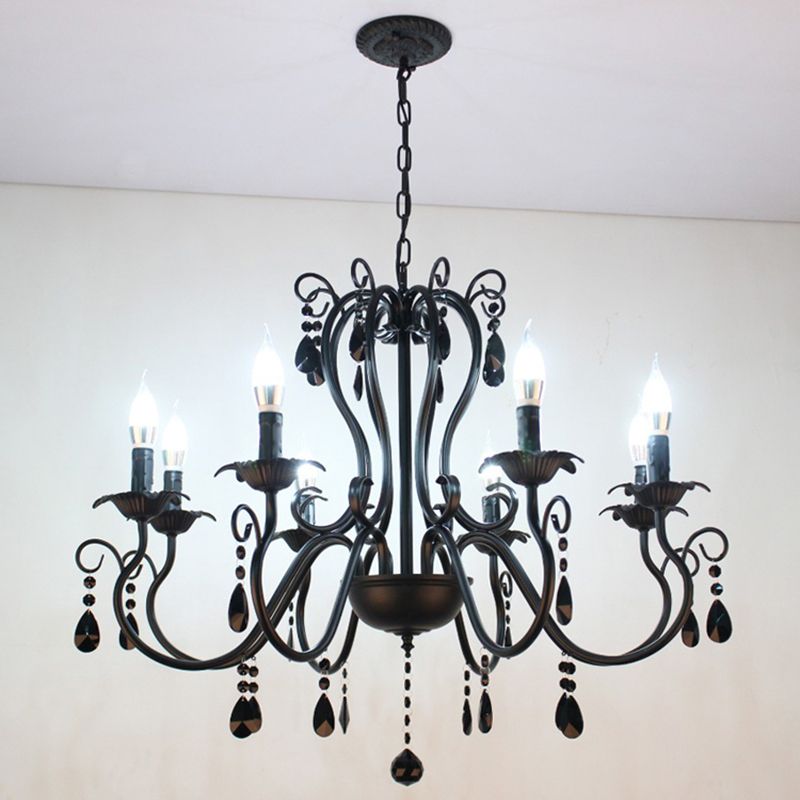 Traditional Hanging Pendant Lights Crystal Hanging Lamps for Living Room