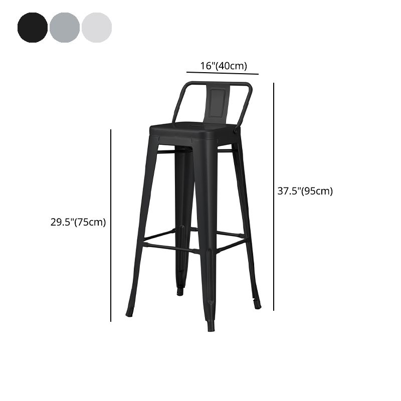 Tabouret de Bar en métal de Style industriel, tabouret de comptoir à siège carré pour Bar de cuisine