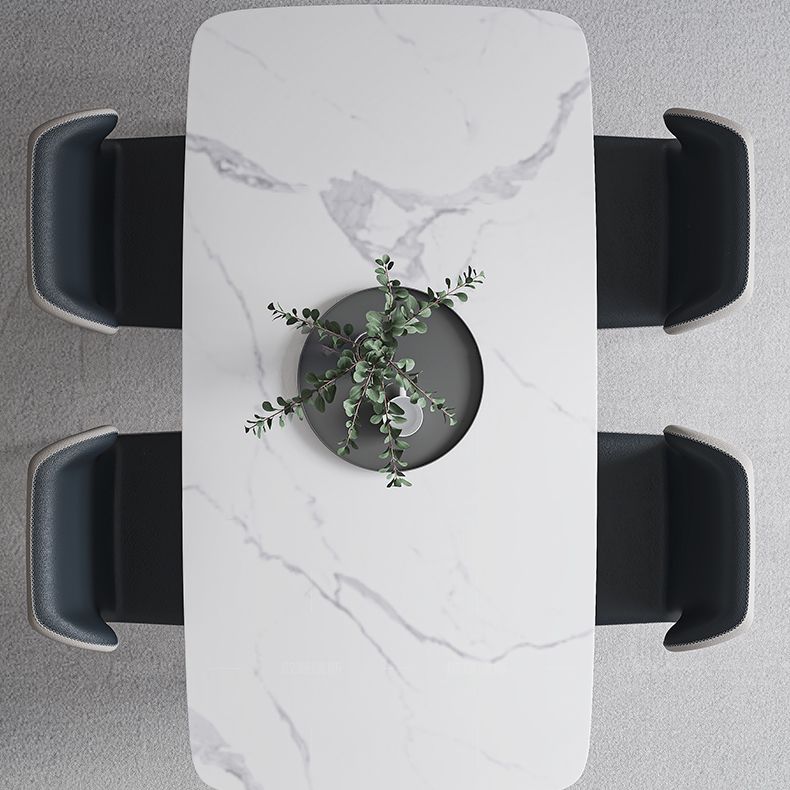 Modern Rectangle Sintered Stone Dining Table Set 1/4/5/7 Pieces Dining Set
