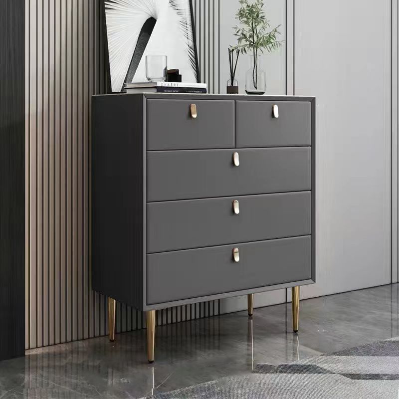 5 Drawers Vertical Wooden Lingerie Chest Modern Bedroom Storage Chest